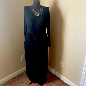 Black maxi dress with pockets